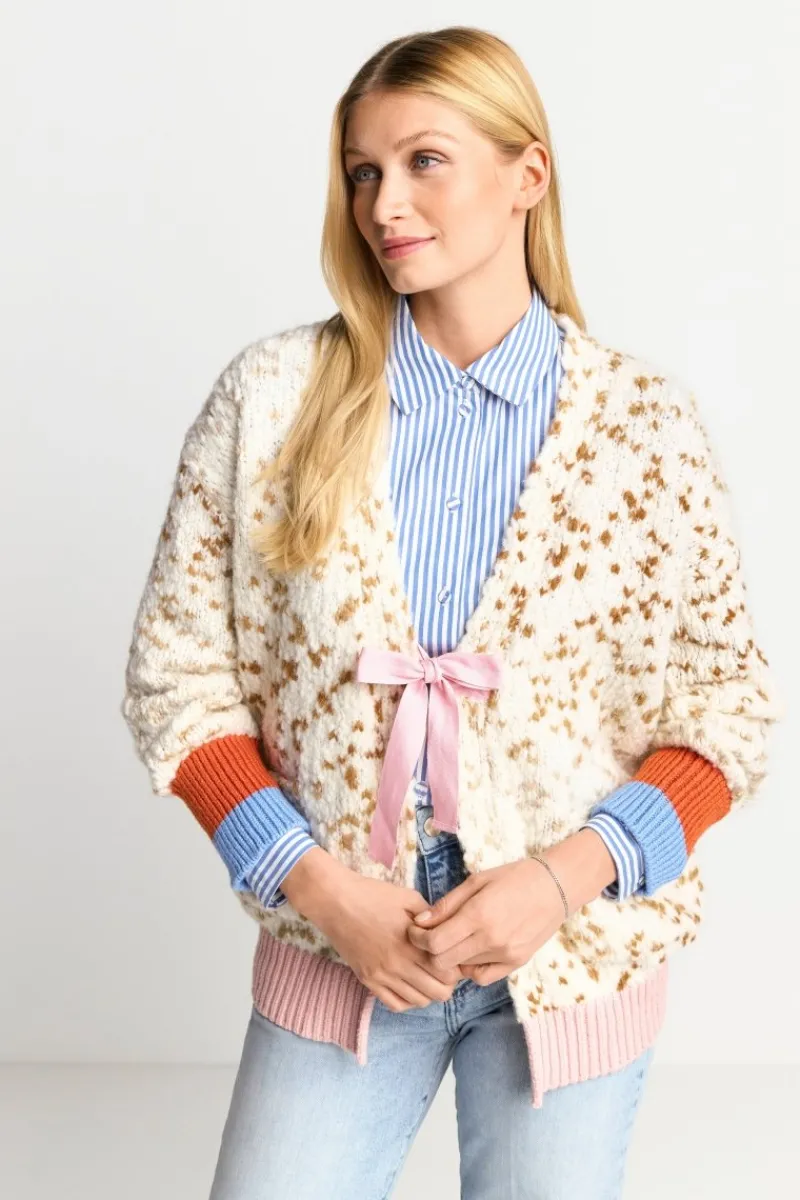 Cardigan Mit Kontrastbündchen Und Schleife<Rich & Royal Sale