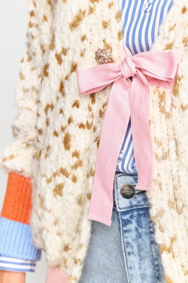 Cardigan Mit Kontrastbündchen Und Schleife<Rich & Royal Sale