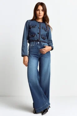 Denim-Jacke Mit Zierborten<Rich & Royal Clearance