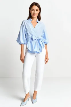 Gestreifte Wickelbluse<Rich & Royal Discount