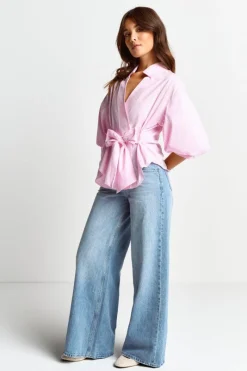 Gestreifte Wickelbluse<Rich & Royal Discount