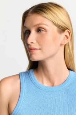 Hellblaues Rib-Tanktop<Rich & Royal Discount