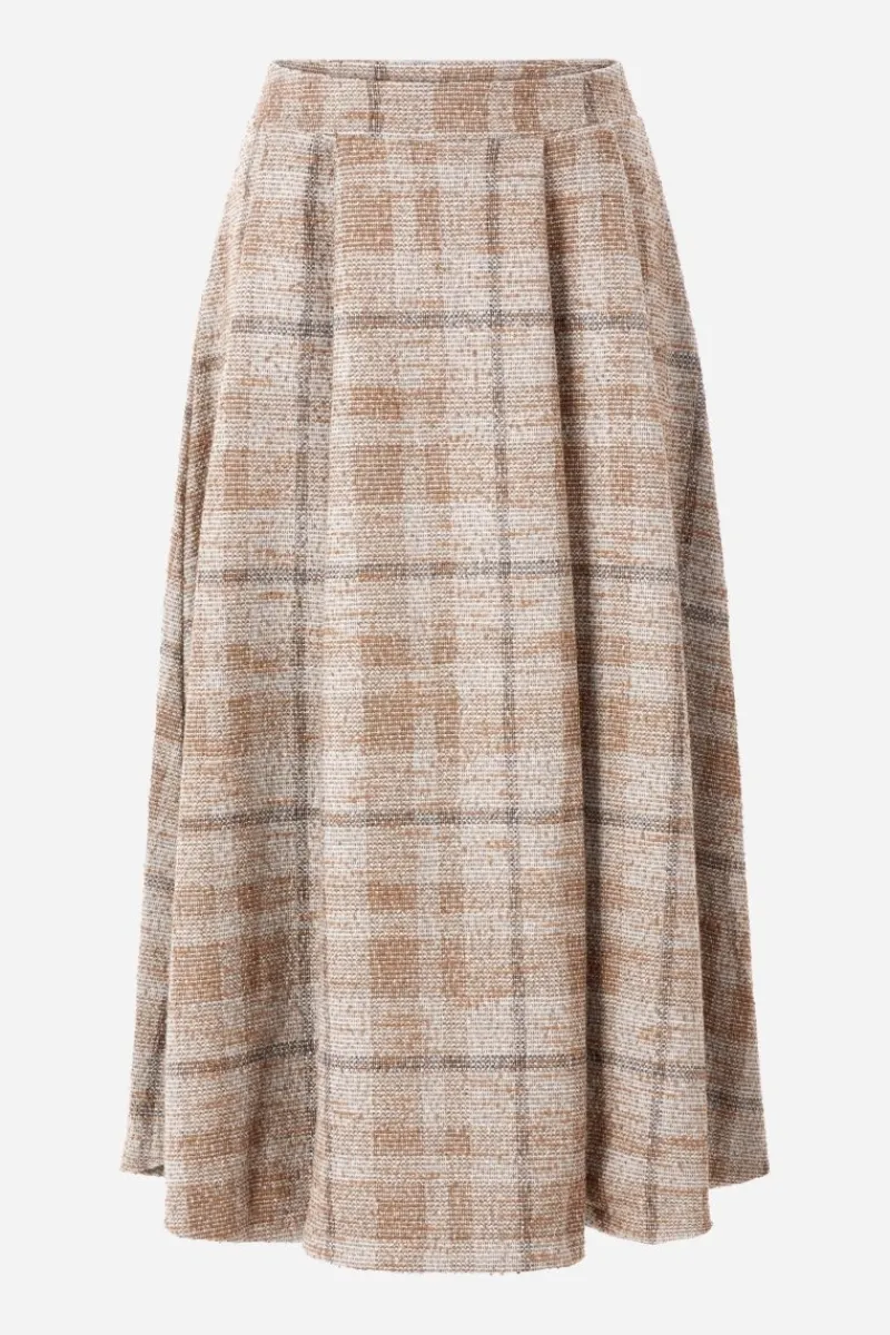 Karierter High-Waist-Midirock<Rich & Royal Clearance