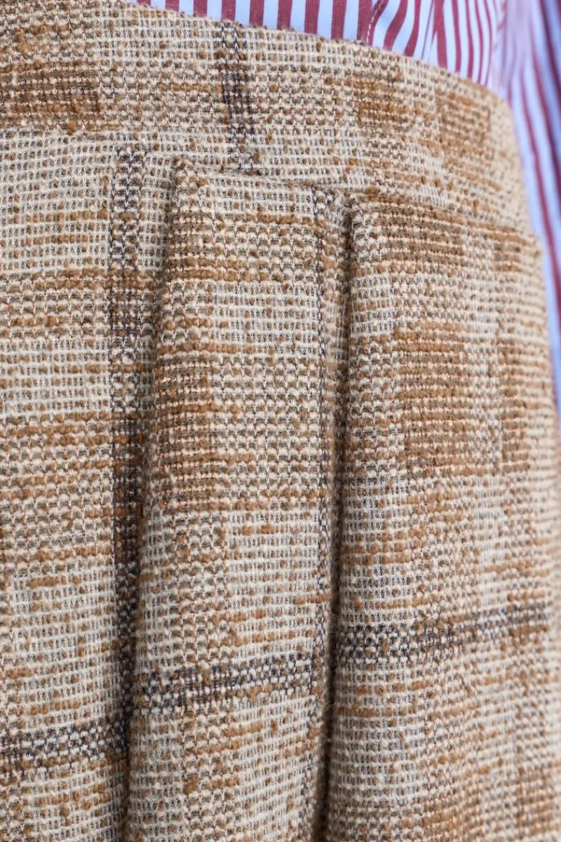 Karierter High-Waist-Midirock<Rich & Royal Clearance