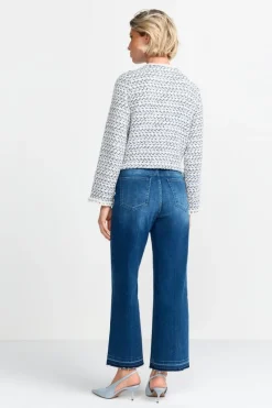 Kurze Bouclé-Jacke In Blauweiß<Rich & Royal Discount