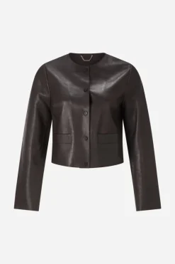 Kurze Lederjacke Mit Druckknöpfen<Rich & Royal Hot