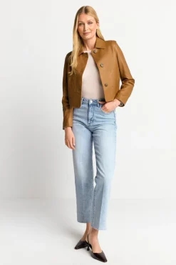 Kurze Lederjacke Mit Kragen<Rich & Royal Sale