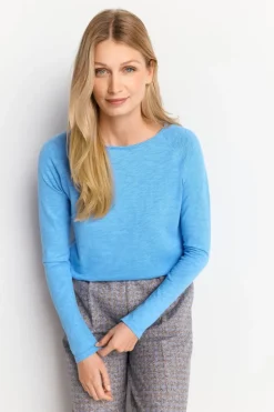 Longsleeve Aus Baumwolle Mit Offenen Kanten<Rich & Royal Sale