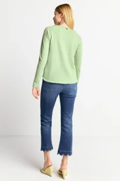 Longsleeve Aus Baumwolle Mit Offenen Kanten<Rich & Royal Sale