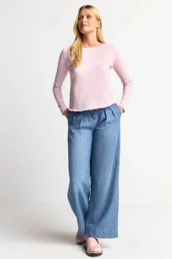 Longsleeve Aus Baumwolle Mit Offenen Kanten<Rich & Royal Sale