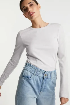 Rib-Longsleeve Mit Glanzeffekt<Rich & Royal Outlet