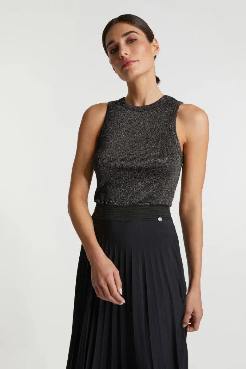 Rib-Top Mit Glanzeffekt<Rich & Royal