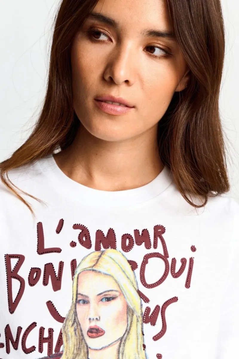 T-Shirt Mit Fashion-Illustration<Rich & Royal Clearance