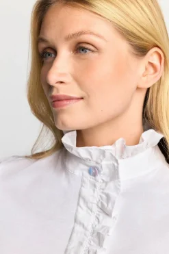 Weißes T-Shirt Mit Frill-Kragen<Rich & Royal Sale