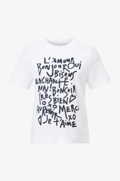 Weißes T-Shirt Mit Statement-Print<Rich & Royal Hot