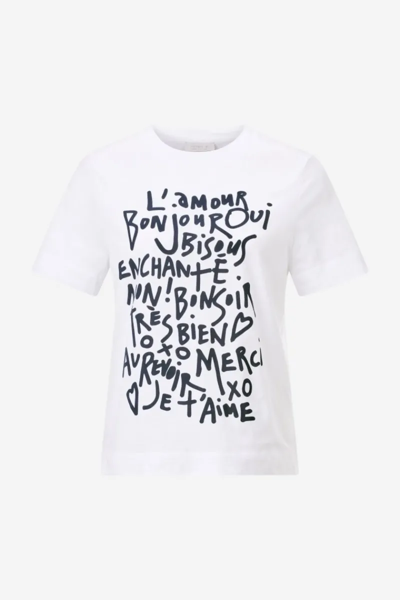 Weißes T-Shirt Mit Statement-Print<Rich & Royal Hot