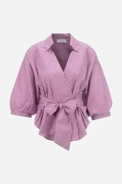 Wickelbluse Mit V-Neck Und Streifen<Rich & Royal Discount