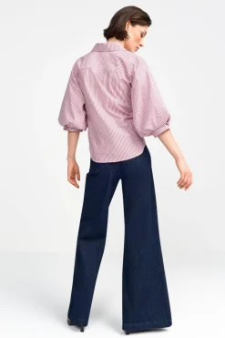 Wickelbluse Mit V-Neck Und Streifen<Rich & Royal Discount