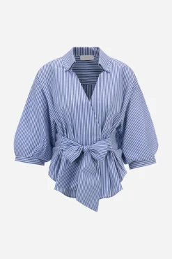 Wickelbluse Mit V-Neck Und Streifen<Rich & Royal Discount