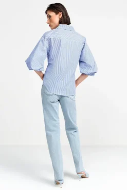 Wickelbluse Mit V-Neck Und Streifen<Rich & Royal Discount