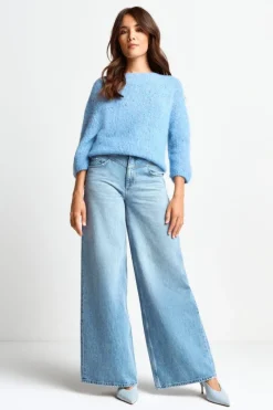 Wide Leg Denim Mit Passe<Rich & Royal Hot